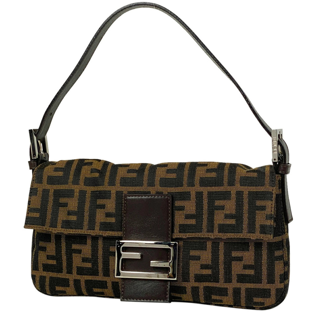 Fendi Zucca Mamma Baguette Shoulder Bag leather brown - Picture 1 of 7